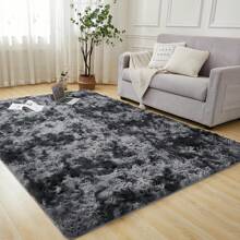 1 Stück Luxus Plüsch rutschfeste Bodenmatte - Weich, flauschig, Batik-Effekt, unifarbene, hochwertige Polyester Matte, nur Handwäsche, rechteckige Bodenmatte für den Innenbereich in Wohnzimmer, Schlafzimmer, Badezimmer, Eingangsbereich, mit strukturierter Oberfläche, maschinell hergestellt, langlebig, Raumdekoration, Schulanfang