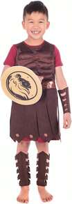 Morph Costumes Kids Roman Gladiator Costume - Fun Fancy Dress Outfit For Boys - Authentic Warrior Look For Dress Up, Halloween & Themed Parties - Brown - View 2