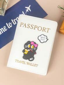 1pc Matte Finish Pu Material Travel Passport Cover With World Map & Letter Print And Fixed Design Passport Holder Passport Case Passport Wallet Passport Bag For Holiday For Vacation Passport Pouch For Flight For Back To School For Men And Women Travel Essentials Travel Accessories Valentine's Day SummerFor Travel Lightweight