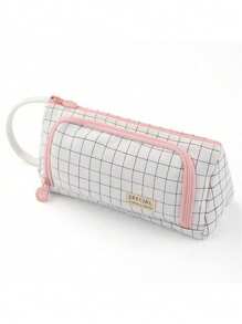 Cross-Border Supply Coreano Estilo Macaron Bloco de Cores Conversível Grande Capacidade Estojo de Lápis Atualizado Caixa de Papelaria Nova Bolsa de Lápis Bolsa de Papelaria Presente Infantil Bolsa de Moedas para Estudantes Bolsa de Armazenamento Simples para Meninos e Meninas, Estojo de Lápis, Mochila Escolar