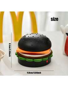 1pc Cute Resin Hamburger Shaped Heat Insulation Pad, 4 Styles Felt Cup Coasters, Multifunctional Decor Item Suitable For Home Desktop, Can Be Given As Small Surprise Gift For Friends
