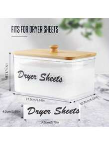 1pc Laundry Detergent Storage Box With Lid, Stores Absorbent Pads & Detergent Pods, Household Essential