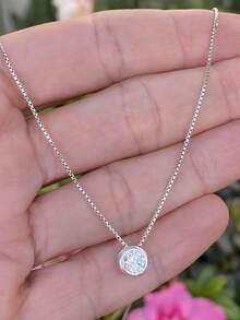 Point Of Light Choker Necklace 18k Gold Plated And 925 Silver Durability 3 Months - Vàng - Xem 5