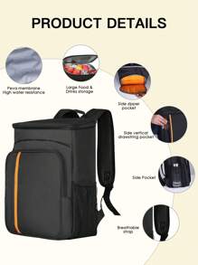 1pc/2pc20L Portable Thermal Lunch Bag Food Box Durable Waterproof Cooler Ice Insulated Case Camping Oxford Dinner Backpacks Icebox