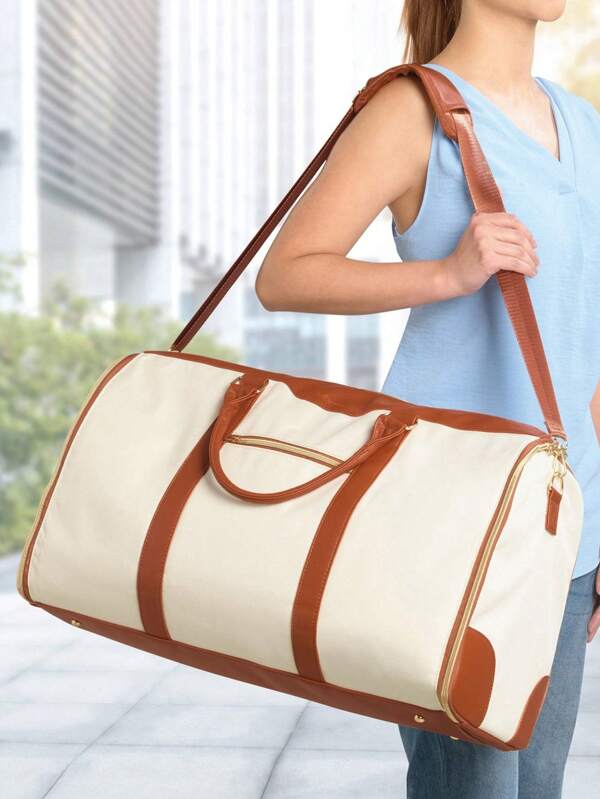Garment Duffel Bag , Spacious 50L ,Carry On Garment Bag,Convertible Suit Travel Bag For Women,Men, Convertible 2 In 1 Puffy Suit Carrier For Hanging Clothes Carry On Garment Duffle Bag With Shoulder Strap Ideal For Business Trips & Weekend Getaways