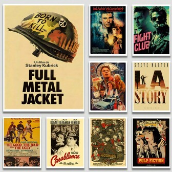 1pc Wall Art Poster Frameless Classic Movie High Quality Canvas Printing Poster Old Movie Series Canvas Poster Vintage Wall Art Painting Bar Family Living Room Cinema Decoration Pictures Popular Gifts Birthday Graduation