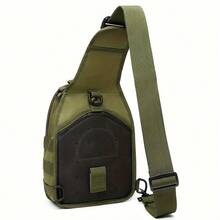 Tactical Backpack - Multi-Functional Outdoor Sports Chest Bag, Shoulder Crossbody Bag, Durable Zipper Closure, Oxford Cloth Material, Adjustable Strap, Fitness, Hiking, Fishing Can Be - 綠色 - 查看 4