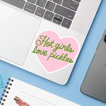 1 件辣妹爱泡菜贴纸 - 适用于水瓶、笔记本电脑和个人物品的可爱乙烯基贴纸 | 适合泡菜爱好者和喜欢古怪幽默的人的趣味贴花 | 防水 - 彩色 - 查看 6