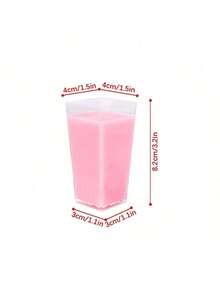 60/50/40/30/20/10pcs Square Dessert Cups, Tall Mousse Cups, Cake Cups, Parfait Cups, Salad Cups, Long Mousse Cups, Ice Cream Cups, Milk Chocolate Cups, Ideal For Desserts, Mousse, Pudding, Home, Kitchen, Office, Wedding, Party, Birthday, Picnic, Dessert Table, Baking, Graduation Gifts - Clear - View 2