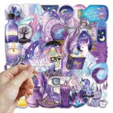 50 Stück Zauber Sticker Set, selbstklebende dekorative Sticker für Aufbewahrungsboxen, Notizbücher, Handyhüllen, Skateboards, Gitarren, Schreibtische, Wände, Geschenke, Schulsachen, Schulanfang