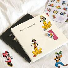 Disney 8PCS Original Cartoon Face Swap Stickers - Waterproof PVC Decals For Phone Case & Skateboard Decor (Disney-Inspired Non-Infringement Design), School Supplies,Back To School