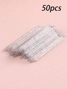100/50pcs Set Of Women's Nail Art Tools - Double-Ended, Colorful Acrylic Sticks For Cleaning, Cuticle Pushing, And Nail Trimming. Transparent And Reusable, Ideal For Home Use, Nail Salons, Cosmetics, And Holiday Gifts. - Multicolor - View 9