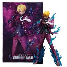 ONE PIECE 1 件 24 厘米/9.45 英寸海贼王动漫人物 GK 山治可动人偶/索隆公仔房间装饰 PVC 成人收藏模型玩偶玩具圣诞节万圣节礼物 - 彩色 - 查看 2