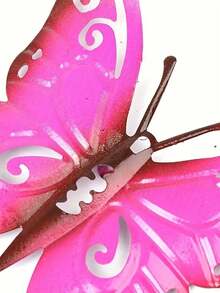 3 piezas de arte de pared de mariposa de metal de colores vibrantes, decoración de pared de jardín resistente a la oxidación, adecuada para bodas, sala de estar, dormitorio, patio, jardín y valla, regalo ideal para familiares y amigos