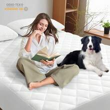 1 Pieza Cubre Colchón Impermeable de 3Capas(Sin Funda de Alohada)Protección Completa Transpirable,Antideslizante y Fácil de Lavar Ideal para Hogares y Alojamientos para Colchón Individual Matrimonial Queen King,Color Gris - Gris Oscuro - Ver 7