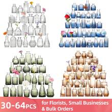 Superlele 30-64pcs Glass Bud Vases Bulk – Tiered Volume Discounts For Weddings & Events | Buy More Save More! Wholesale Pricing For Florists, Small Businesses & Bulk Orders