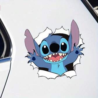 Disney 1st/2st Stitch Auto Stickers - Creatieve Cartoon Decals voor Auto's - Carrosserie Decoratie Stickers