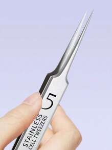 1 pieza Pinzas quitaespinillas y puntos negros de acero inoxidable - Herramienta antiacné sin fragancia, apta para cara y nariz, adecuada para piel normal - Herramienta profesional de cuidado facial para puntos blancos y negros
