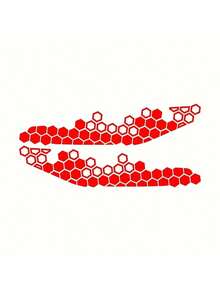 1 对蜂窝图案摩托车贴花，必备贴纸，时尚炫酷，高翻转率贴纸，适用于摩托车、摩托车、汽车、电动车 - 彩色 - 查看 8