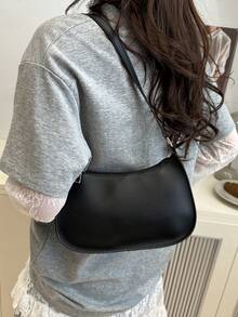 Borsa da ascella in PU alla moda, casual e minimalista, borsa a tracolla versatile, adatta per lo shopping, portafogli, giovani donne, studenti universitari, nuovi arrivati e lavoratori in ufficio. Molto adatta per uffici, università, lavoro, attività all'aperto, viaggi e uscite