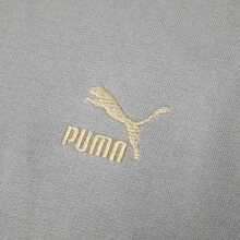 Puma 时尚印花大logo男女款纯棉连帽长袖套头针织卫衣，情侣运动服 62583362 - 淺灰色 - 查看 6