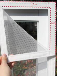 Seamless White Insect-Proof Window Screen - Magnetic Closure Nano-PP Mesh Curtain, Breathable Bedroom Decor (Decoration Bedroom) & Greenhouse Cover, Stylish No-Zip Modern Home Upgrade - White - View 2