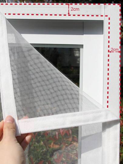 Seamless White Insect-Proof Window Screen - Magnetic Closure Nano-PP Mesh Curtain, Breathable Bedroom Decor (Decoration Bedroom) & Greenhouse Cover, Stylish No-Zip Modern Home Upgrade