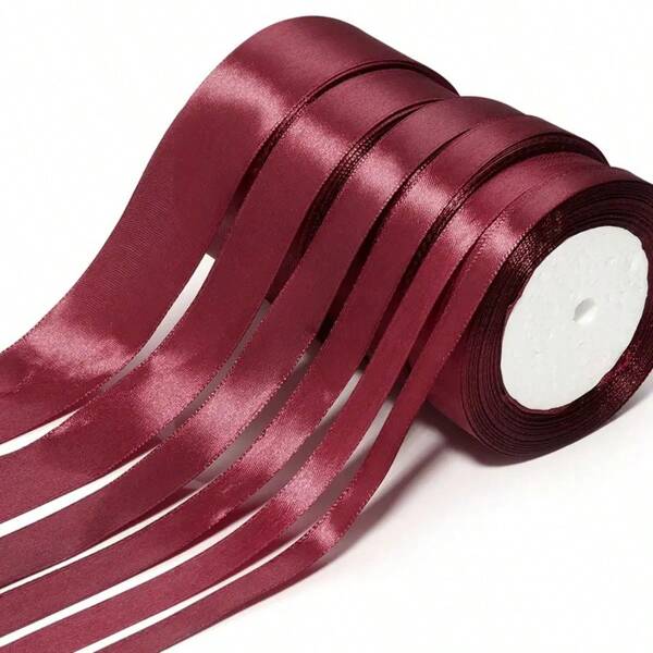 1pc 0.6cm/1cm/4cm Width 22M Length Ribbon For DIY Rose Flower, Cake Box, Fresh Flower Decor, Colorful Ribbon For Wedding, Car Decor