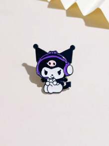Sanrio Sanrio 1pc/4pcs Kuromi Metal Brooch Enamel Badge, Cute Cartoon Creative Bright And Colorful Oil Drop Alloy Craft, Unisex Backpack Clothing Accessories Holiday Birthday Gift, Personalized Leisure Decoration Commemorative Accessories School