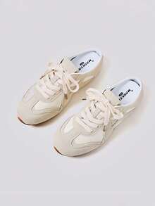 MASKERT 女士多功能时尚休闲运动拖鞋，女式包头休闲半拖平底橡胶底休闲鞋