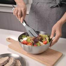 1pc Silicone High Heat Resistant Food Clip, Non-Stick Steak Tongs, Anti-Scald Food Clip, Suitable For Bbq, Salad, Pasta