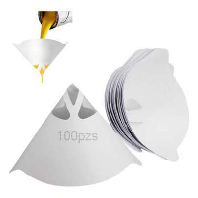 Embudo de filtro de pintura de 100 piezas, filtro de solvente, filtro de precisión, impureza de pintura, pulverización, construcción eficiente y limpia, consumibles de recubrimiento de grado industrial.