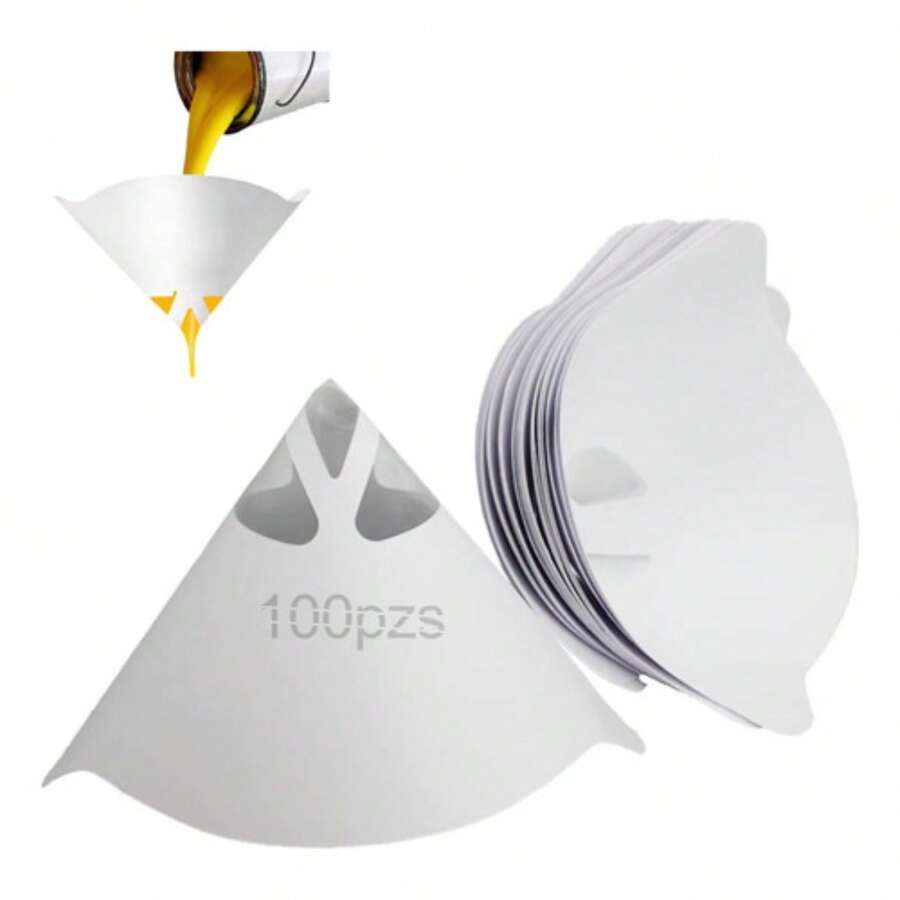 Embudo de filtro de pintura de 100 piezas, filtro de solvente, filtro de precisión, impureza de pintura, pulverización, construcción eficiente y limpia, consumibles de recubrimiento de grado industrial. - Multicolor - Ver 1