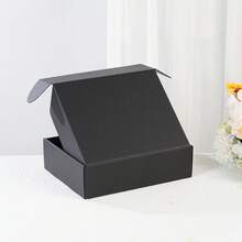 10pcs/Set Black Corrugated Paper Boxes, High-Quality Postal Shipping Boxes, Express Packaging Boxes, Packing Materials, Airplane Boxes, Gift Boxes, Corrugated Cartons, Express Boxes