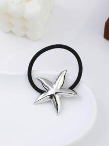 3/2/1 Stücke Ozeanmotiv Metall Seestern Haargummis, Zinklegierung Pferdeschwanz Halter Haargummis Haargummibänder Scrunchies Haarband Haargummi