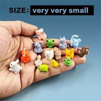 10/15PCS Fun Animal Miniature Models - Lifelike Resin Statues, Exquisitely Designed For Fairy Gardens, Home And Outdoor Decoration (Squirrels, Foxes, Rabbits, Sheep, Ducks, Piglets, Cats, Horses, Frogs, Turtles, Snakes, Koalas), Fairy Garden Mini Ornaments