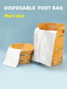10/80pcs Disposable Foot Bath Liners, Portable Foot Bath Basin Bags, Plastic Foot Spa Bags, Thin Large Size Foot Bath Liners, Disposable Foot Spa Liners, Suitable For Foot Spa, Hotel, Home Use, Foot Care Tools, Foot Bath Basin And Spa Accessories, Travel Foot Bath Basin Bags - Clear - View 5