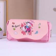 Sanrio 1pc Sanrio Large Capacity Cloud-Shaped Dual-Layer Pencil Case, Kuromi & Hello Kitty Design, Cute Girls Pencil Pouch,Back To School,School Supplies,Pencil Pouch,School Bag