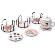 1 suport pentru suporturi de pahare, 4,3 inch (aproximativ 11,9 cm), suport de depozitare din metal negru, potrivit pentru pahare rotunde și pătrate, potrivit pentru 4 până la 9 pahare