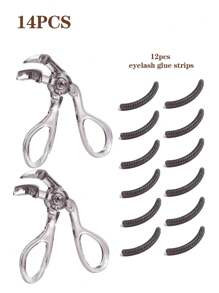 1pc Frameless Eyelash Curler With Silicone Refill Pad, Suitable For All Eye Shapes, Lasts All Day Curl, Easy To Operate, Gentle Lash Lifting Makeup Tool