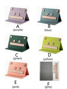 Kreativer faltbarer Strickvorlagenhalter - mehrfarbig - geeignet für Strick- und Häkelbegeisterte - für den Heim- und Studioeinsatz - das perfekte Geschenk für Bastelfans, faltbarer Strickvorlagenhalter mit magnetischem Lineal und Holzkreis, ideal für Perlen- und Schmuckherstellung, inklusive herzförmiger Holzdekorationschips