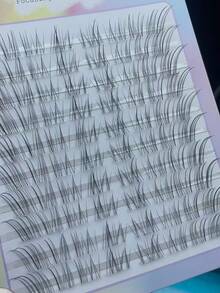 80pcs Soft Light Curved Fake Eyelashes For Baby, Transparent & Natural Fluffy Look Eyelash Extension Lash Clusters, Eyelash Clusters, Individual Eyelashes, Lashes, Fake Lashes - C - View 7