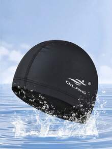 1 件大号防水泳帽，男女通用，保护耳朵，非常适合长卷发，非常适合成人训练、潜水面罩、泳池、游泳