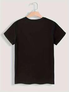 Plus Size - Plus Size - Plus Size Daisy Print Short Sleeve T-Shirt - Casual Crew Neck Oversized Tee, Fabric Blend, Slight Stretch, Spring/ Summer Women&Apos;S Top  Printed T-Shirt - màu đen - Xem 4