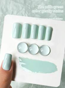 FRESCOBALDI 1PC 6ml Mint Green Nail Polish Gel Popular Color Solid Color Daily Nail Salon Set For Spring And Summer