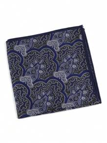 ZLQ&GOU 1pc Fashion Men's Handkerchief, Paisley Pattern Pocket Square, Contrast Color Woven Handkerchief Suitable For Wedding, Party, Formal Occasions, Gentlemen's Suit Decoration