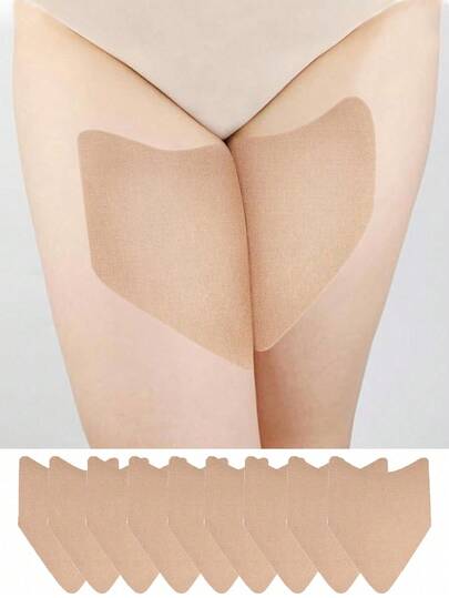 20/10/5pcs Thigh Anti-Chafing Sleeve To Prevent Invisible Chafing And Friction On Thighs For Men And Women In Summer, Made Of Elastic Friction-Resistant Tape, For Comfortable And Protective Wear On Thighs And Calves, With Waist Band And Waterproof Transparent Adhesive