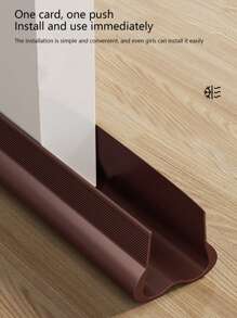 Bande d'étanchéité pour bas de porte PVC à emboîter de 93 cm/bande, réduction du bruit silencieuse, bande d'étanchéité pour bas de porte, article de blocage des courants d'air pour pièce climatisée, chambre à coucher, bande anti-vent pour bas de porte, stickers de décoration murale et de pièce
