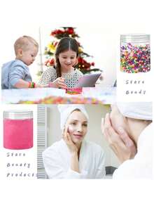 10个带盖透明塑料罐，塑料储物罐，塑料梅森罐，可再填充储物容器，空圆形容器，用于干果、蜂蜜、坚果，厨房家用 - 無色 - 查看 5