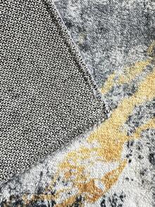 1 件装时尚柔软短毛绒印花可折叠可洗地毯适用于客厅和卧室 - 霧霾藍 - 查看 4